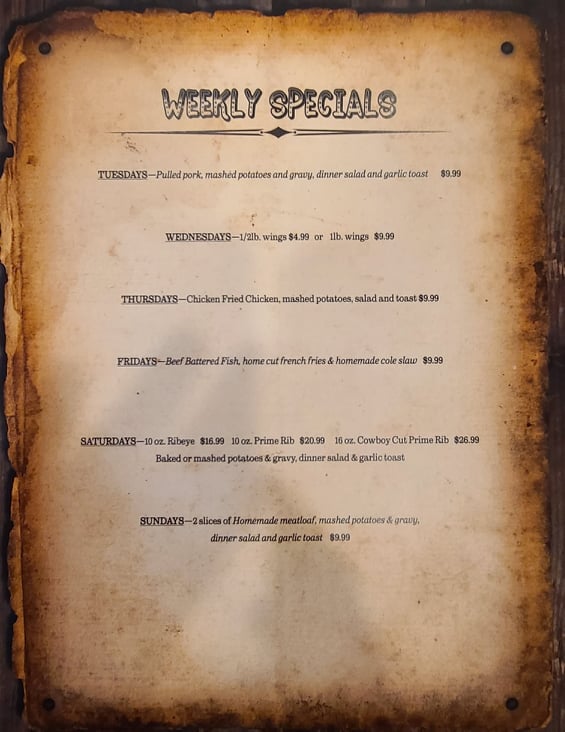 Special  Menu